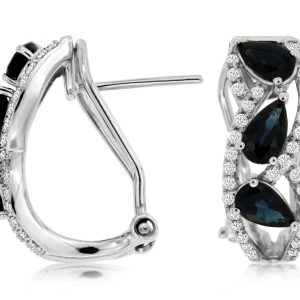 SAPPHIRE & DIAMOND EARRING