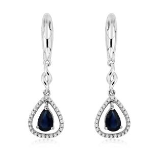 SAPPHIRE & DIAMOND EARRING