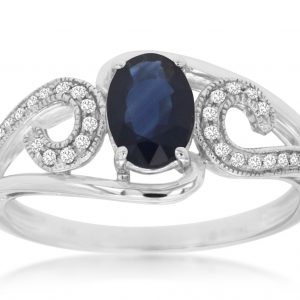 SAPPHIRE & DIAMOND RING