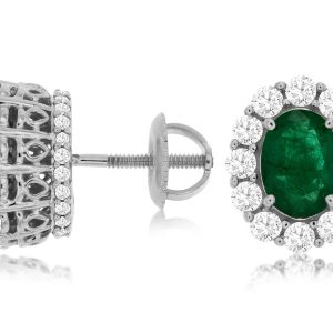EMERALD & DIAMOND EARRING