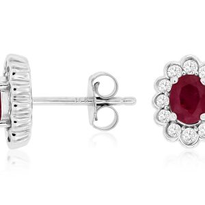 RUBY & DIAMOND EARRING