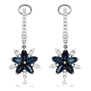SAPPHIRE & DIAMOND EARRING