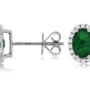 EMERALD & DIAMOND EARRING