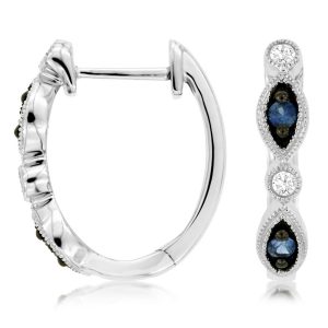 SAPPHIRE & DIAMOND EARRING