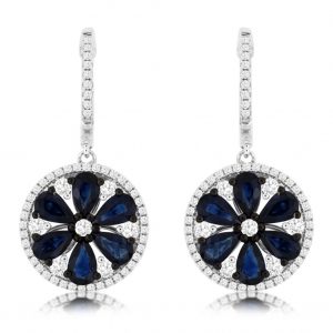 SAPPHIRE & DIAMOND EARRING