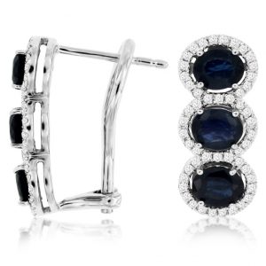 SAPPHIRE & DIAMOND EARRING