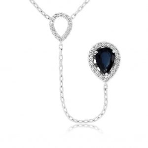 SAPPHIRE & DIAMOND NECKLACE