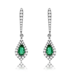 EMERALD & DIAMOND EARRING