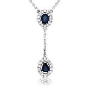 SAPPHIRE & DIAMOND NECKLACE