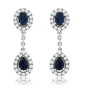 SAPPHIRE & DIAMOND EARRING