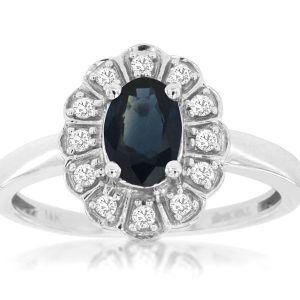 SAPPHIRE & DIAMOND RING