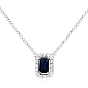 SAPPHIRE & DIAMOND NECKLACE