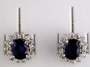 SAPPHIRE & DIAMOND EARRING