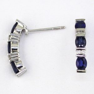 SAPPHIRE & DIAMOND EARRING