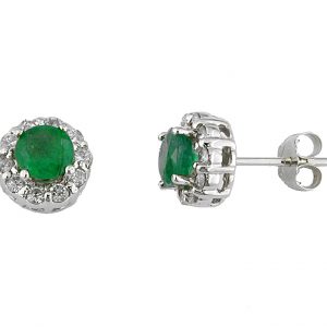 EMERALD & DIAMOND EARRING