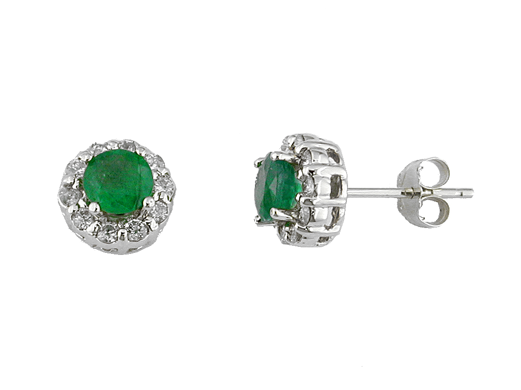 EMERALD & DIAMOND EARRING