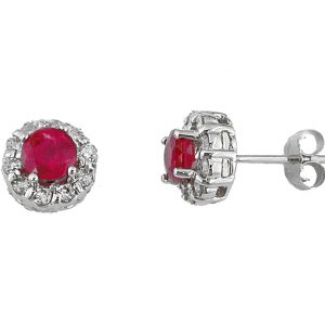 RUBY & DIAMOND EARRING