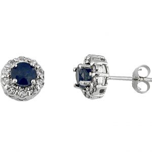 SAPPHIRE & DIAMOND EARRING