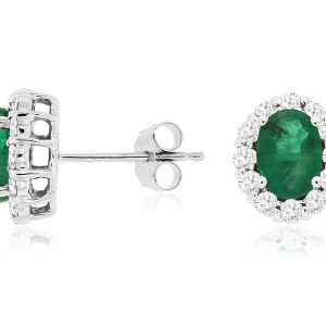 EMERALD & DIAMOND EARRING