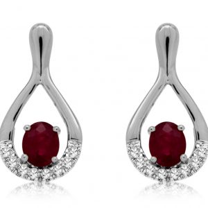 RUBY & DIAMOND EARRING