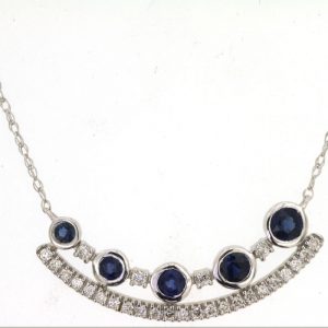 SAPPHIRE & DIAMOND NECKLACE