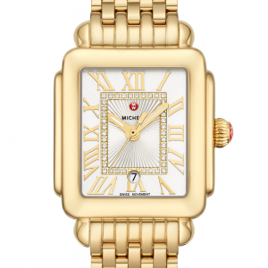 Deco Madison Mid 18K Gold Diamond Dial Watch