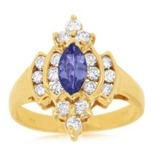 TANZANITE & DIAMOND RING