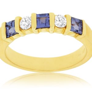 TANZANITE & DIAMOND BAND