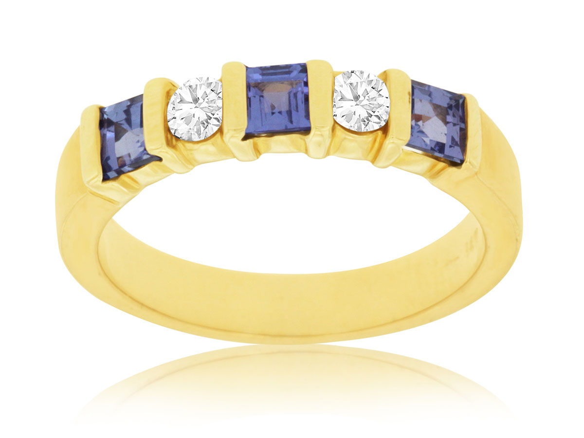 TANZANITE & DIAMOND BAND