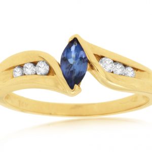 TANZANITE & DIAMOND RING