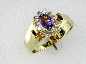 TANZANITE & DIAMOND RING