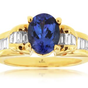 TANZANITE & DIAMOND RING