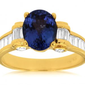 TANZANITE & DIAMOND RING