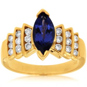 TANZANITE & DIAMOND RING
