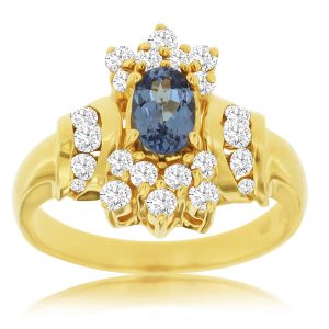 TANZANITE & DIAMOND RING