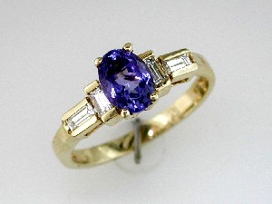 TANZANITE & DIAMOND RING
