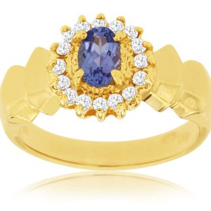 TANZANITE & DIAMOND RING