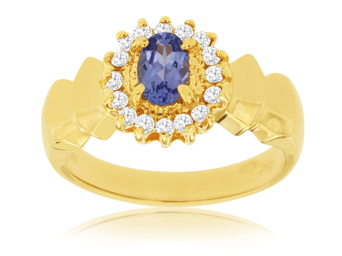 TANZANITE & DIAMOND RING