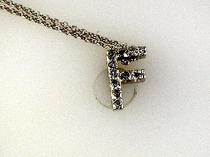 INITIAL DIAMOND PENDANT F