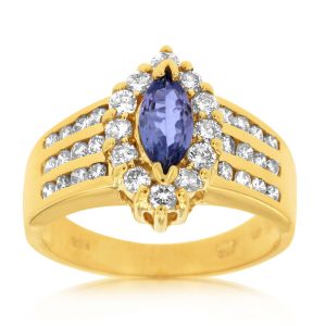 TANZANITE & DIAMOND RING