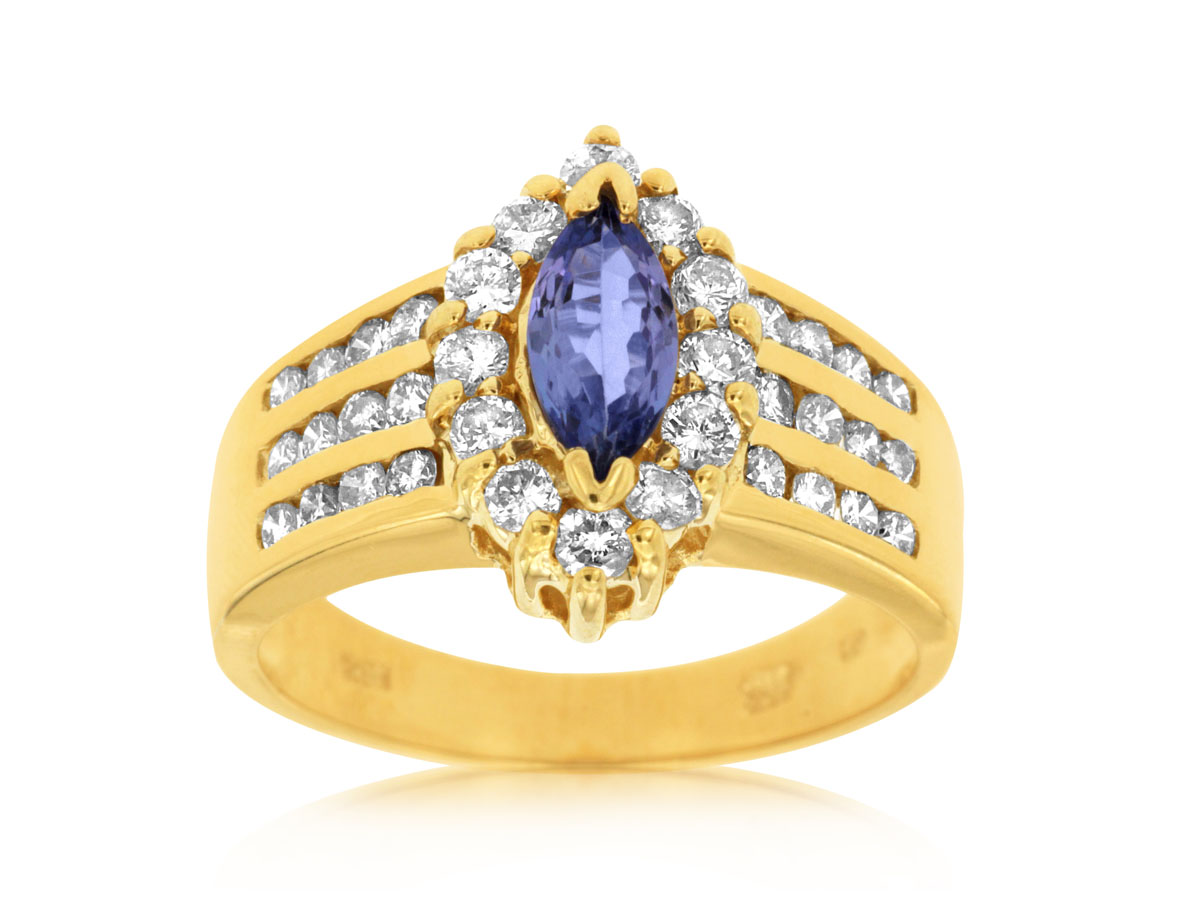 TANZANITE & DIAMOND RING