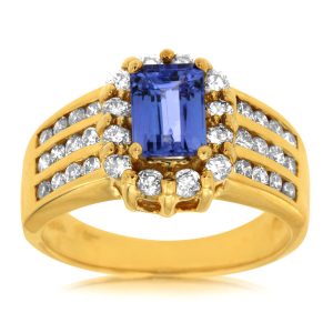 TANZANITE & DIAMOND RING