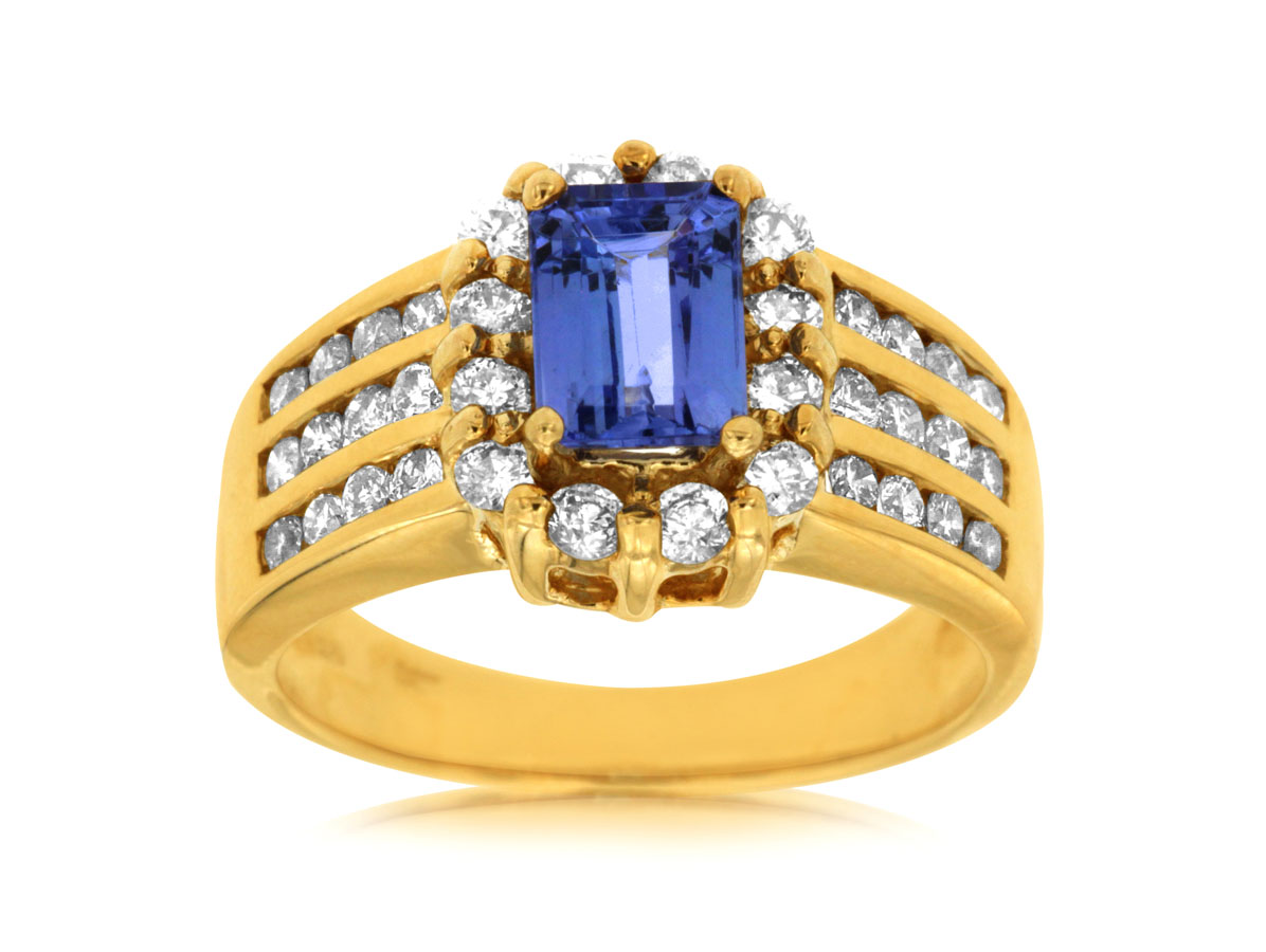 TANZANITE & DIAMOND RING