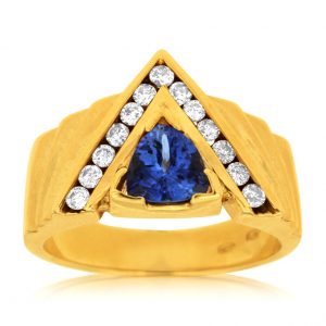 TANZANITE & DIAMOND RING