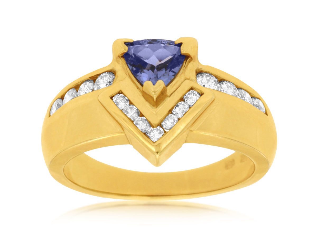 TANZANITE & DIAMOND RING