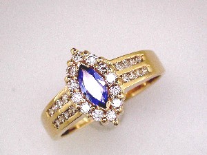 TANZANITE & DIAMOND RING