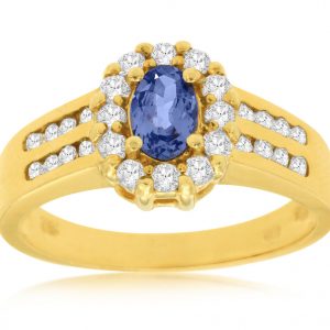 TANZANITE & DIAMOND RING