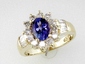 TANZANITE & DIAMOND RING