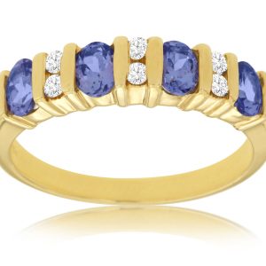 TANZANITE & DIAMOND BAND