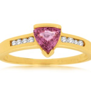 PINK SAPPHIRE & DIAMOND RING